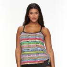 Plus Size Apt. 9&reg; Geometric Overlay One-piece Swimsuit, Women's, Size: 3xl, Ovrfl Oth