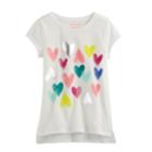Girls 4-10 Jumping Beans&reg; Graphic Step Hem Tee, Size: 5, White