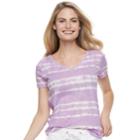 Women's Sonoma Goods For Life&trade; Essential V-neck Tee, Size: Xs, Brt Purple