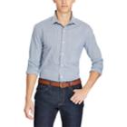 Men's Chaps Classic-fit Gingham Stretch Easy-care Woven Button-down Shirt, Size: Large, Blue