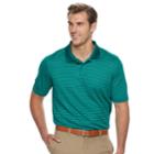 Big & Tall Croft & Barrow&reg; Cool & Dry Classic-fit Striped Performance Polo, Men's, Size: L Tall, Med Green