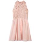 Girls 7-16 Speechless Sequin Lace Mockneck Dress, Size: 8, Light Pink