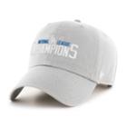 Adult '47 Brand Los Angeles Dodgers 2017 National League Champs Clean Up Adjustable Cap, Men's, Grey