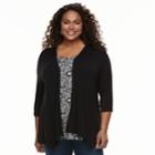 Plus Size Croft & Barrow&reg; Mock-layer Top, Women's, Size: 1xl, Oxford