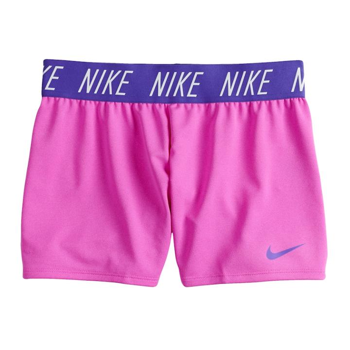 Girls 7-16 Nike Exposed Waistband Shorts, Size: Large, Lt Purple