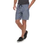Men's Marc Anthony Slim-fit Elastic-waist Linen-blend Shorts, Size: Medium, Blue