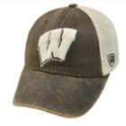Adult Top Of The World Wisconsin Badgers Scat Adjustable Cap, Med Brown