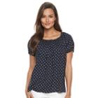 Women's Croft & Barrow&reg; Peasant Top, Size: Medium, Blue