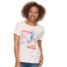 Petite Croft & Barrow&reg; Crewneck Graphic Tee, Women's, Size: L Petite, Brt Pink