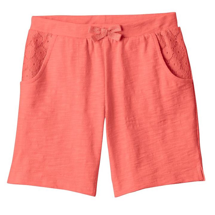 Girls 4-10 Jumping Beans&reg; Slubbed Bermuda Shorts, Girl's, Size: 5, Lt Orange