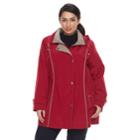 Plus Size Gallery Hooded Anorak Stadium Jacket, Women's, Size: 1xl, Red Overfl