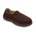 Men's Dearfoams Perforated Microfiber Closed Back Slippers, Size: Xl, Lt Brown