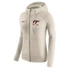 Women's Nike Virginia Tech Hokies Gym Vintage Hoodie, Size: Small, Natural