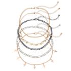 Mudd&reg; Cross Station & Chain Choker Necklace Set, Women's, Multicolor