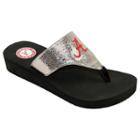 Women's Alabama Crimson Tide Shine Platform Flip-flops, Size: Small, Red/coppr (rust/coppr)