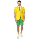 Men's Opposuits Slim-fit Green And Gold Suit & Tie Set, Size: 38 - Regular, Ovrfl Oth
