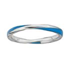 Stacks And Stones Sterling Silver Blue Enamel Twist Stack Ring, Women's, Size: 6