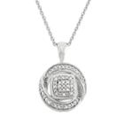1/10 Carat T.w. Diamond Sterling Silver Circle Pendant Necklace, Women's, Size: 18, White
