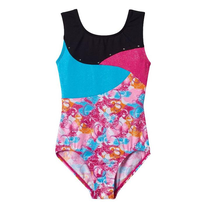 Girls 4-16 Jacques Moret Funky Loves Tank Leotard, Girl's, Size: Small, Brown Over