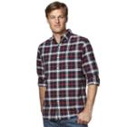 Men's Chaps Classic-fit Oxford Checked Button-down Shirt, Size: Small, Drk Purple