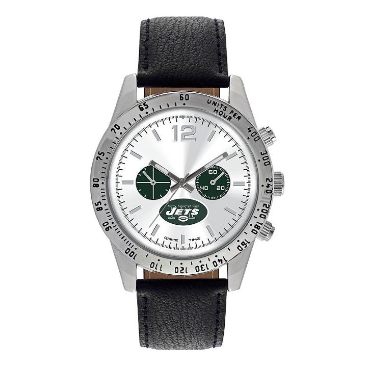 Men's Game Time New York Jets Letterman Watch, Black