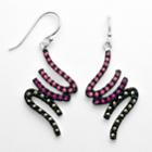 Silver Plated Crystal And Marcasite Drop Earrings, Women's, Multicolor
