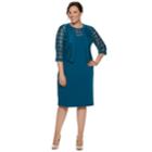 Plus Size Maya Brooke Georgette Sheath Dress & Jacket Set, Women's, Size: 16 W, Blue