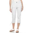 Women's Caribbean Joe Military Capris, Size: 16, White