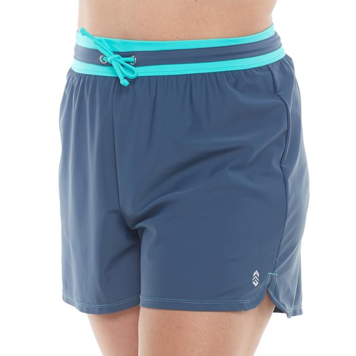 Plus Size Free Country Drawstring Swim Shorts, Women's, Size: 2xl, Med Grey