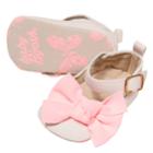 Baby Girl Oshkosh B'gosh&reg; Eyelet Pink Bow Ballet Flat Crib Shoes, Size: 9-12 Months