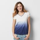 Women's Sonoma Goods For Life&trade; Dip Dye Tee, Size: Xxl, Dark Blue