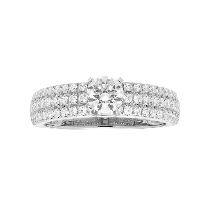 14k Gold 1 Carat T.w. Igl Certified Diamond Engagement Ring, Women's, Size: 5.50, White