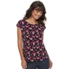 Women's Elle&trade; Printed Crepe Top, Size: Small, Oxford