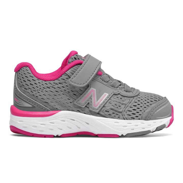 New Balance 680 V5 Toddler Girls' Sneakers, Size: 9 T Wide, Grey