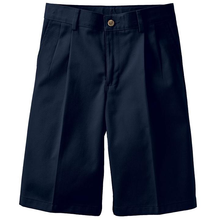 Boys 8-20 Chaps Pleated-front Twill Shorts, Boy's, Size: 12, Blue (navy)