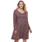 Plus Size Sonoma Goods For Life&trade; Marled Swing Dress, Women's, Size: 3xl, Dark Red