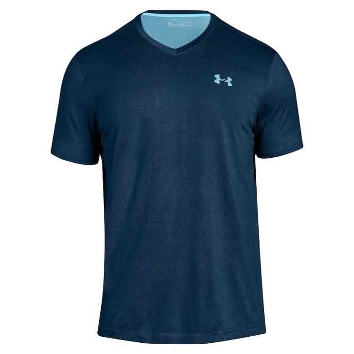 Mens' Under Armour Tech V-neck Tee, Size: Small, Brt Blue