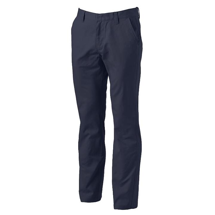 Men's Lee School Uniform College Straight-leg Pants, Size: 42x30, Blue (navy)