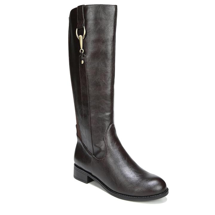 Lifestride Sikora Women's Knee High Riding Boots, Size: 11 Wc, Brown