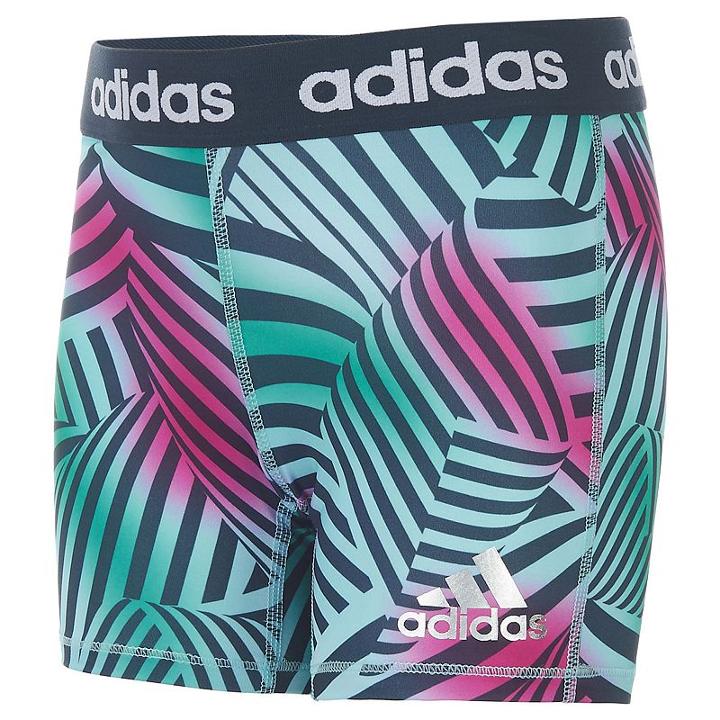 Girls 7-16 Adidas Climalite Printed Tight Shorts, Girl's, Size: Xs, Ovrfl Oth