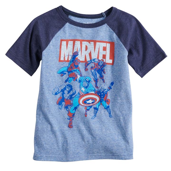 Boys 4-10 Jumping Beans&reg; Marvel Avengers Raglan Graphic Tee, Size: 7, Blue (navy)