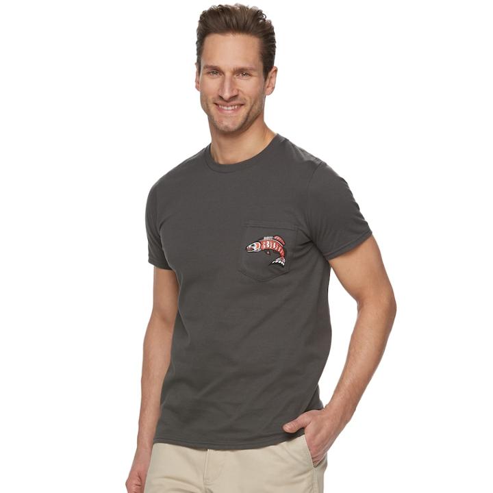 Men's Sonoma Goods For Life&trade; Southwest Fish Tee, Size: Medium, Grey (charcoal)