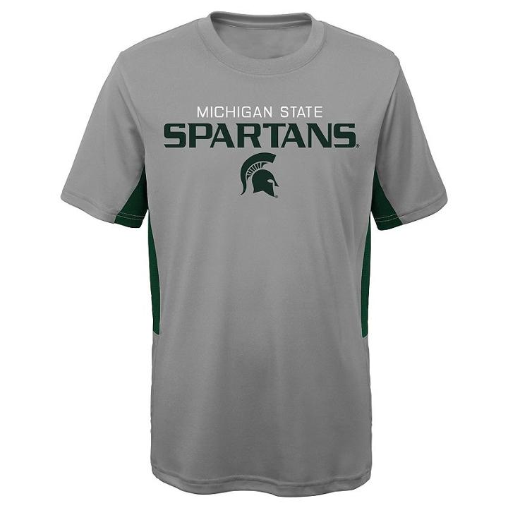 Boys 8-20 Michigan State Spartans Mainframe Performance Tee, Size: Xl 18-20, Grey