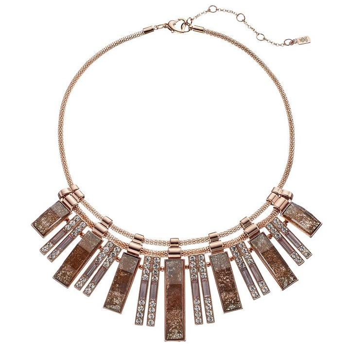 Jennifer Lopez Graduated Geometric Bar Statement Necklace, Women's, Med Pink
