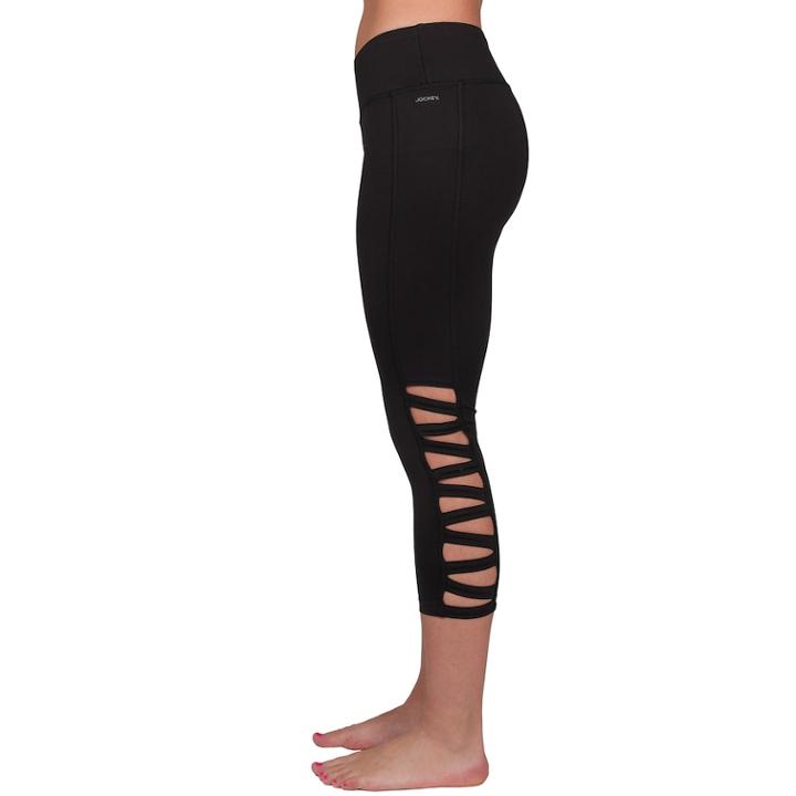 Women's Jockey Sport Strappy Side Capri Leggings, Size: Xl, Oxford
