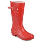 Journee Collection Drizl Women's Water Resistant Rain Boots, Size: Medium (11), Red