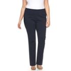 Plus Size Napa Valley Slimming Solution Straight-leg Dress Pants, Women's, Size: 24 W, Blue (navy)