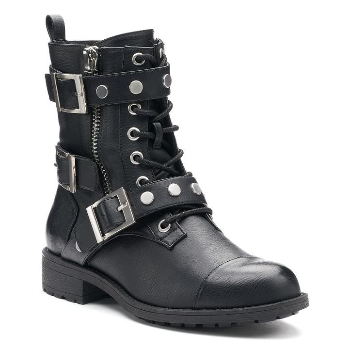 Style Charles By Charles David Caden Women's Moto Boots, Size: Medium (10), Black