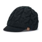 Women's Adidas Crystal Cable Knit Brimmer Beanie, Black