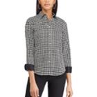 Petite Chaps Non-iron Button Down Shirt, Women's, Size: Xs Petite, Black